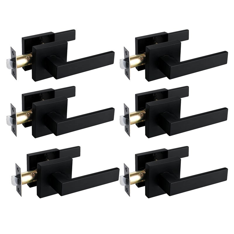 NEWBANG Solid Door Lever Handle Matte Black Finish - Image 1
